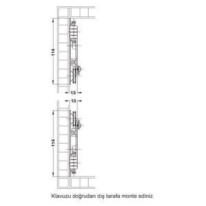 Hafele Slıdo Eclıpse 16 If Ray Seti 664Mm