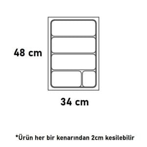 Hafele Smart Çatal Kaşıklık Beyaz Renk, 34x48cm