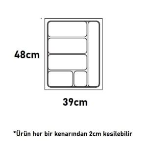 Hafele Smart Çatal Kaşıklık Gümüş Renk, 39x48cm