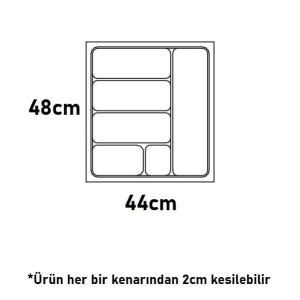 Hafele Smart Çatal Kaşıklık Beyaz Renk, 44x48cm