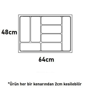 Hafele Smart Çatal Kaşıklık Beyaz Renk, 64x48cm