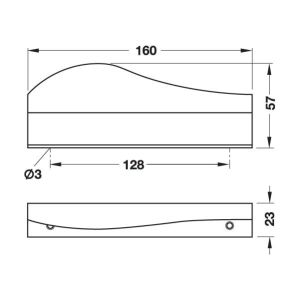 Hafele Mobilya Kulpu Levanger 160mm Sol Paslanmaz Çelik