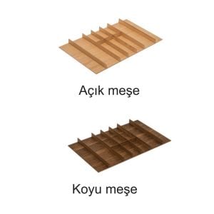 Hafele Legro Çatal Kaşıklık Ahşap Koyu Meşe 60 cm