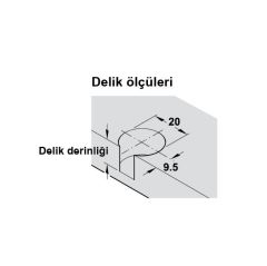 Hafele Rafıx-Se Gövde Karartılmış 19Mm