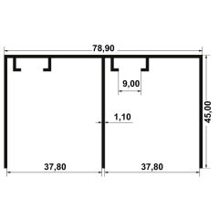 Hafele Multisoft 60 Üst Ray Alü. Eloksal 3.5m
