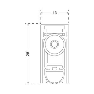 Hafele Kapı Altı Giyotin Zone 1030mm Gömülerek Montaj