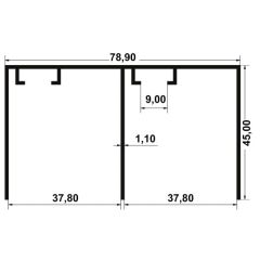Hafele Multisoft 60 Üst Ray Alü. Eloksal 2.7m