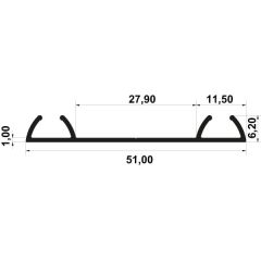 Hafele M.Soft/Enter 60 Alt Ray İkili Alü. Ham 3.5m