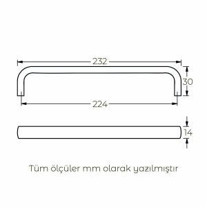 Hafele Mobilya Kulpu Umberto3 224mm Nikel