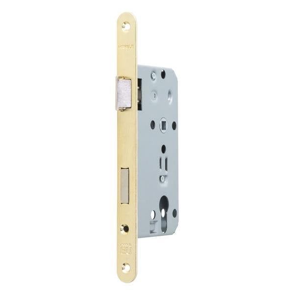 Hafele Gömme Kilit Barelli Tipi (PC) 55/20mm, Sağ Yönlü Parlak Pirinç Renk