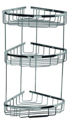 Paslanmaz Üçlü Banyo Köşesi 22x22