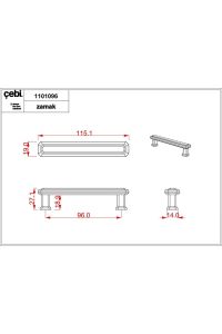 Çebi Kulp A1101 Pirinç 96-192MM 96MM