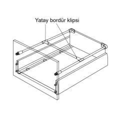 HAFELE MATRIX BOX P YATAY BORDÜR KLİPS ANTRASİT