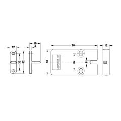 Hafele EFL3C DG2 Elektronik Mobilya Kilidi