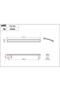 Çebi Kulp A1101 Siyah 96-192MM 192MM