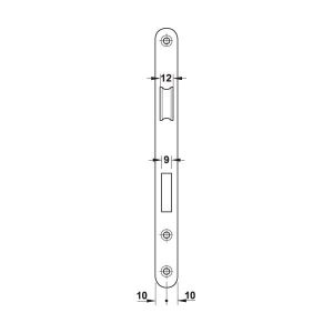 Hafele Gömme (Metal Dilli) Kilit H55.09 WC 55/20mm Parlak Pirinç Renk