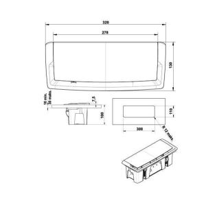 Hafele Basket Priz Krom Mat  2 Soket / 2RJ45