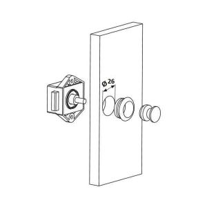 Hafele Basmalı Mini Kilit, Gümüş, 16mm