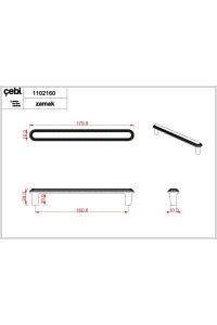 Çebi Kulp A1102 Siyah 16-32CM 160MM