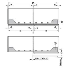Hafele FINETTA FLATFRONT S 10 FB 1116-1371mm