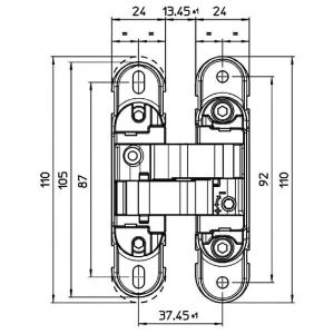 Hafele Gizli Menteşe Cdh 40S 52Kg Antik Bronz 42 Adet