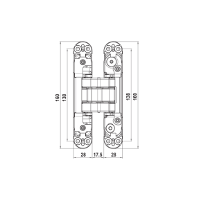 Hafele Gizli Menteşe CDH 80K 100Kg Parlak Krom