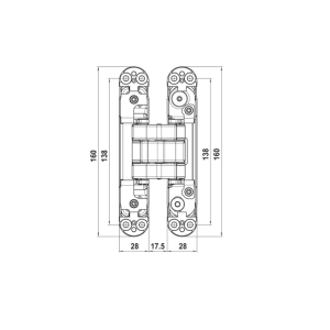 Hafele Gizli Menteşe CDH 80K 100Kg Beyaz