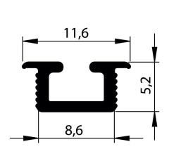 Hafele E.SOFT/JUMBO80 Alt ray tek,alü. ham 3,5m