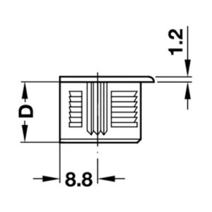 Hafele Rafix20 Gövde 16mm (100 Adet), Bej