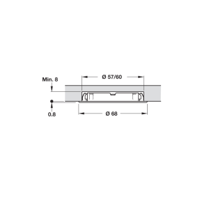 Hafele LED1075 Metris 12V/1,6W 3250K, beyaz
