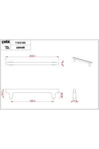 Çebi Kulp A1103 Siyah 16-32CM 160MM