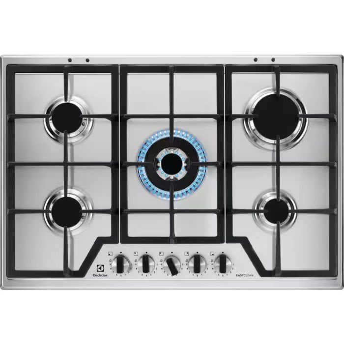 Electrolux KGS75362XX 75cm 5Gözü Gazlı Çelik Ankastre Ocak