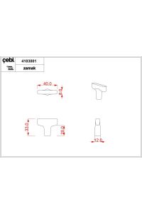 Çebi Kulp A1103 Antrasit 16-32CM Düğme