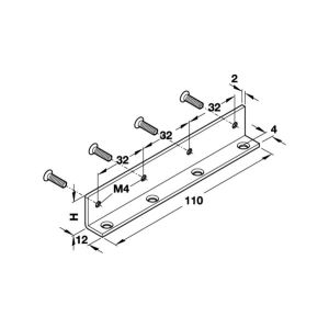Hafele Alüminyum Çerçeveli Kapak İçin Adaptör 16mm