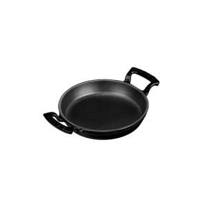 LAVA YUVARLAK KULPLU TAVA. ÇAP(Ø)16CM. SİYAH