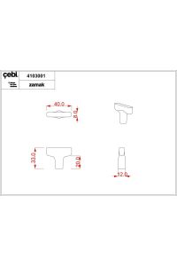 Çebi Kulp A1103 Pirinç - DÜĞME