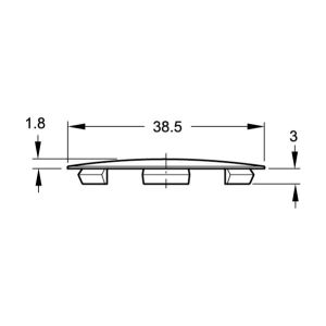 Hafele Maxifix Kapak (10 Adet), Siyah