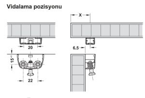 Hafele RV Üst Parça (100 Adet), Nikel