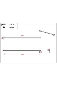 Çebi Kulp A1104 Antik-Antrasit  16-32CM ve Düğme Kulp 320MM