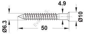Hafele Sivri Uçlu Vida Confirmat 5,3x45mm (100 Adet) Galvaniz