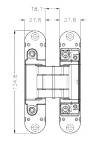 Gizli Menteşe Antik Sarı Gizli Kapı Menteşesi