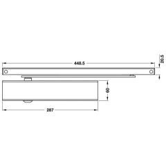 Hafele TS5000 Kapı Kapatıcı F EN2-6, Gümüş Renk