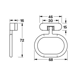 Hafele Sarkaç Kulp Hendel 32mm Mat Siyah