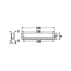 Hafele Gömme Kulp Scatt2 128mm Mat Krom