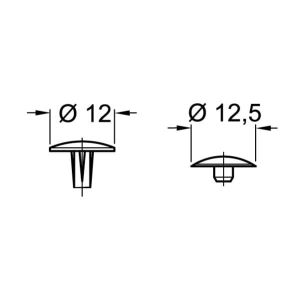 Hafele Confirmat Vida Kapağı 12,5mm (100 Adet), Beyaz