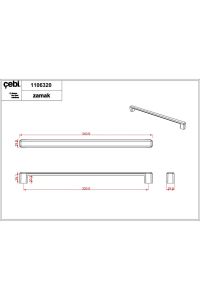Çebi Kulp A1106 160mm-320mm-016mm Antrasit - 320MM