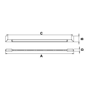 Hafele Profil Kulp Pose  160mm Paslanmaz Çelik
