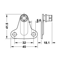 Hafele MAXI Gövde Bağlantı Parçası Beyaz 37mm