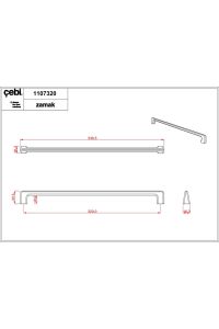 Çebi Kulp A1107 160mm-320mm-016mm Antik Sarı - 320MM