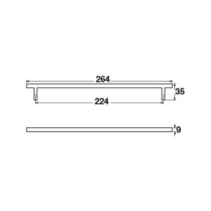 Hafele Mobilya Kulpu Lindsey2 224mm Mat Krom